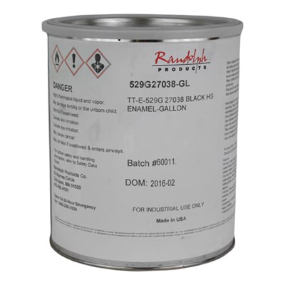 Randolph TT-E-529G #27038 Black High Solids Enamel Coating 1USG Can
